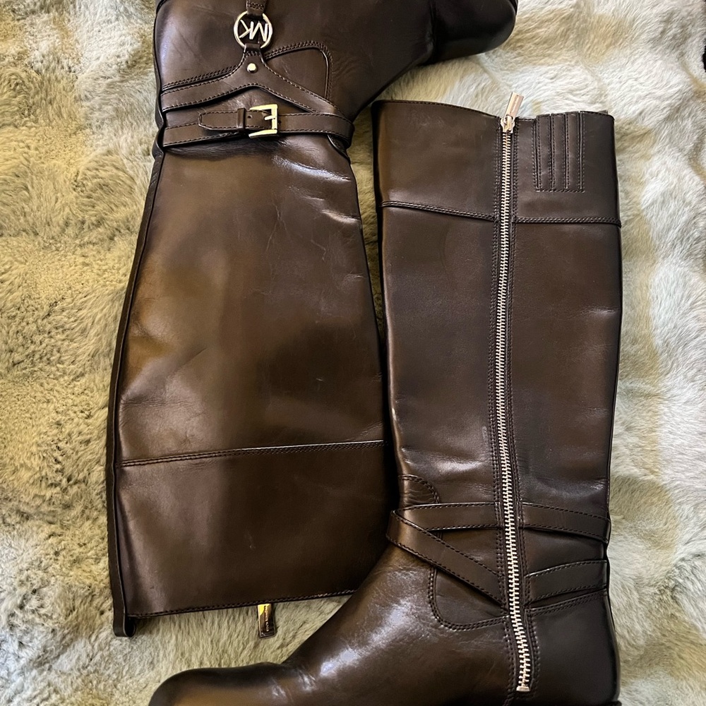 Michael Kors black  Leather Boots - Picture 4 of 7
